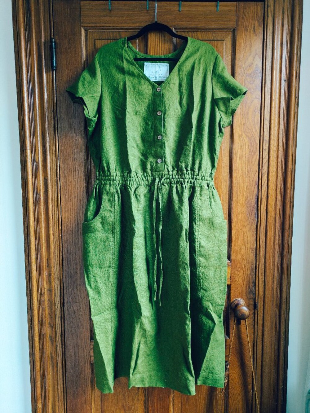 Notperfectlinen Riene Dress XXL Moss Green
